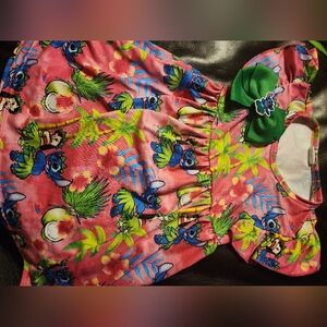 4t stitch themed dress with matching bow barrette